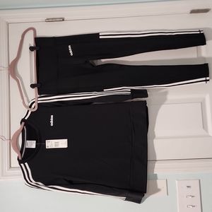 Small Adidas Climalite Leggings and Sweatshirt